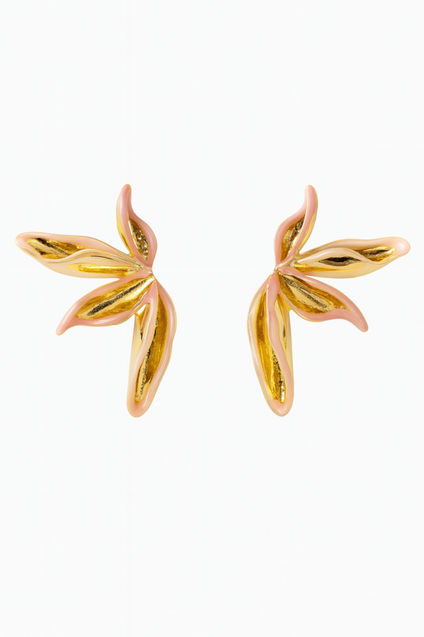 Rose Gold Leaf Earrings