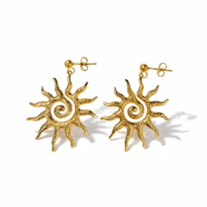 Sun Spiral Earring