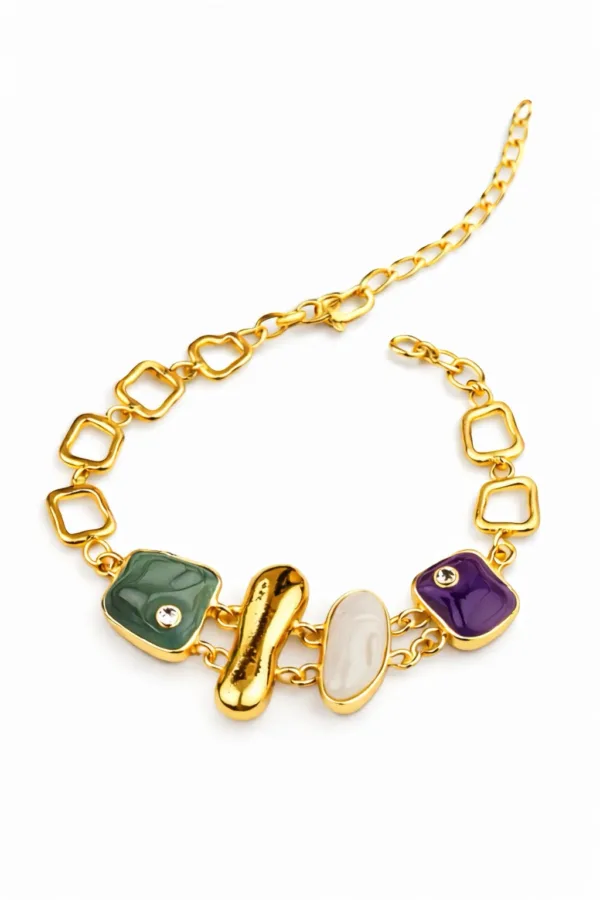 Purple gold fashion bracelet