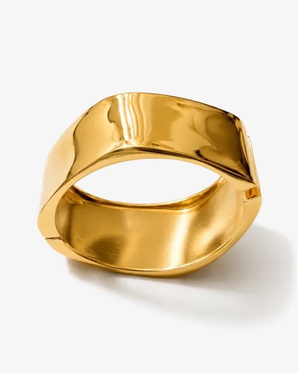 Sculpted Gold Bangle