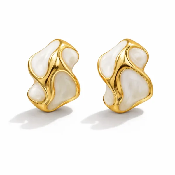 Marble Wave Earrings