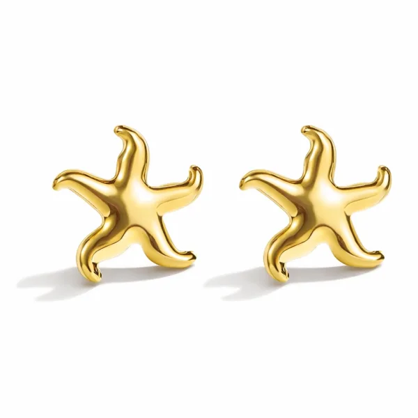 Golden Starfish Earrings