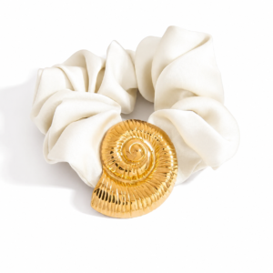 Off White Seashell Scrunchie