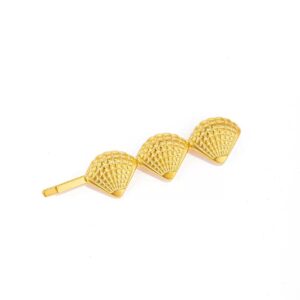 Triple Gold Seashell Hair Pin