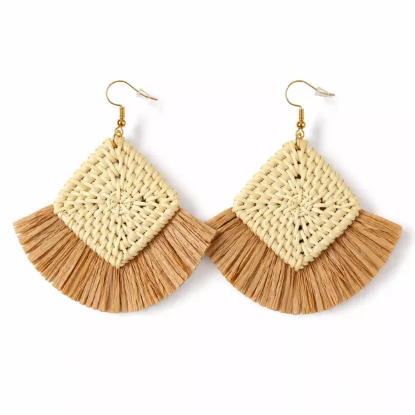 Boho Raffia Earrings