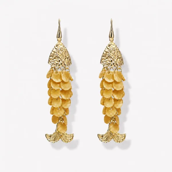 Golden Fish Earrings