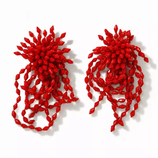 Red Tassel Earrings
