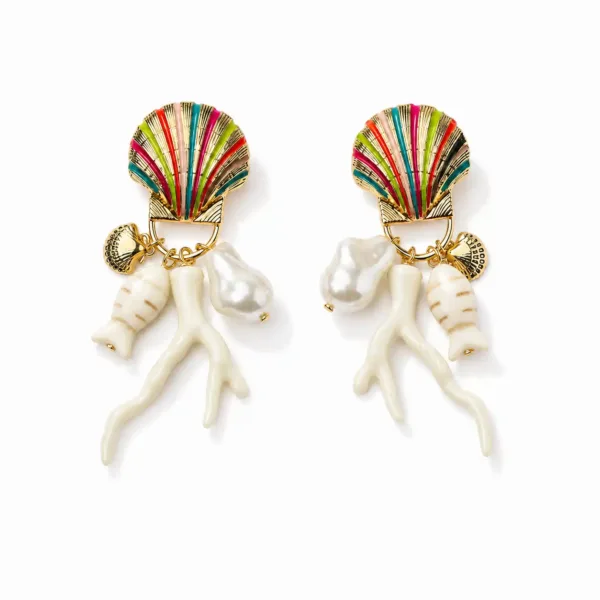 Pearl Coral Earrings