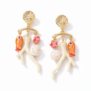 Ivory Coral Reef Earrings