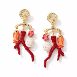 Coral Reef Charm Earrings