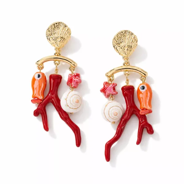 Coral Reef Charm Earrings